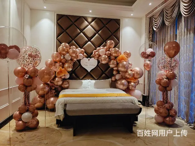 揭阳婚房布置 结婚布置家里 气球布置婚房 - 图片 3