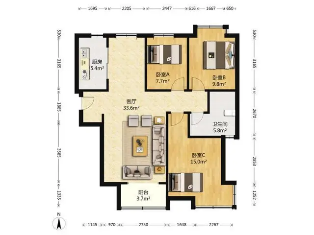 保利公馆精装3房钱潮府坤塘悦府衍新玉府新塘路庆春广场 - 图片 7
