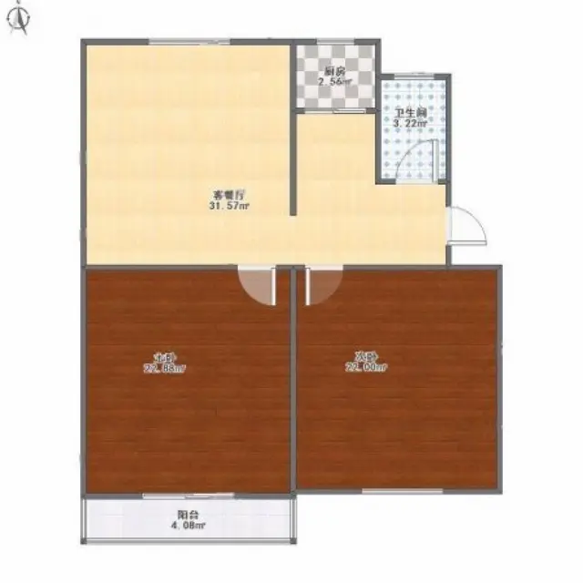中南路环球港！居家两房精装家电齐全拎包入住 - 图片 7