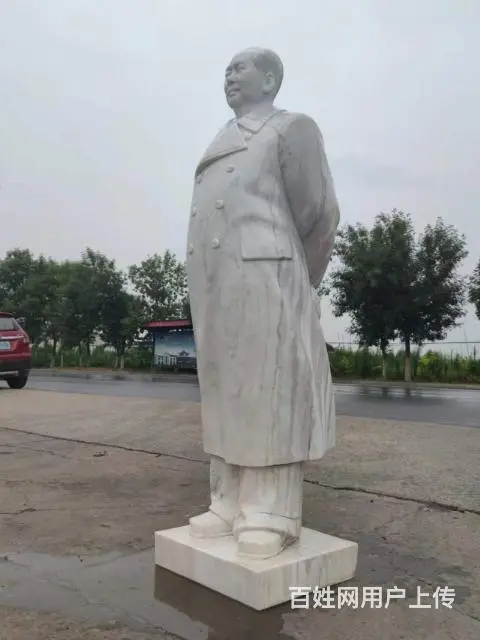 伟大领袖毛主席，石质汉白玉 - 图片 5