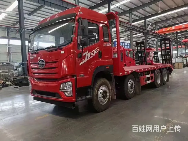 吉安国六解放J6K前四后八拖板车350挖掘机拖车神百厂家报价 - 图片 1