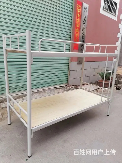 二手上下铺铁床双层床架子床高低床 - 图片 1