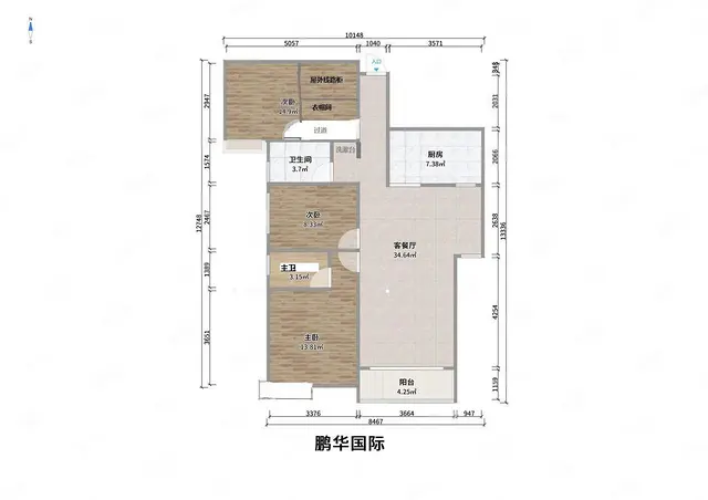 新石阳老八 中鹏华国际精装3房带全套家具家电拎包入住满两年 - 图片 11