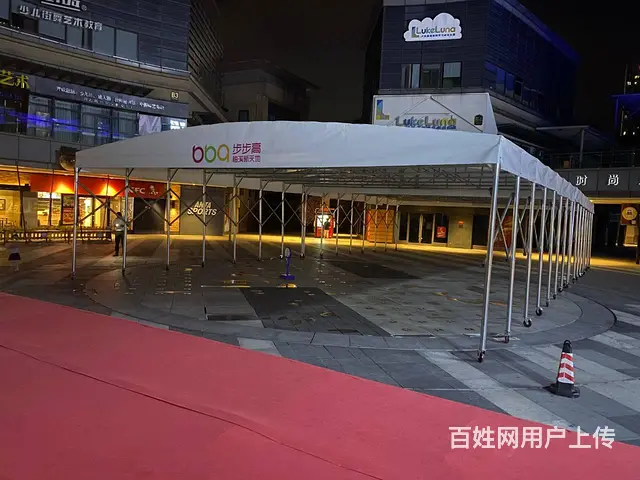 移动推拉棚大型物流棚仓库棚活动帐篷电动棚夜宵烧烤棚 - 图片 4