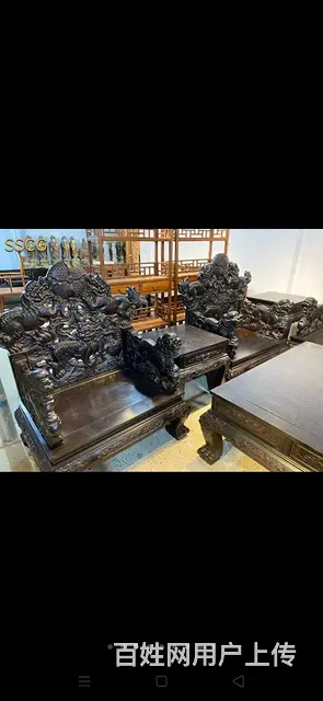 血檀木 ‖ 沙发十二件套  品相一流，保存完整；全 - 图片 2