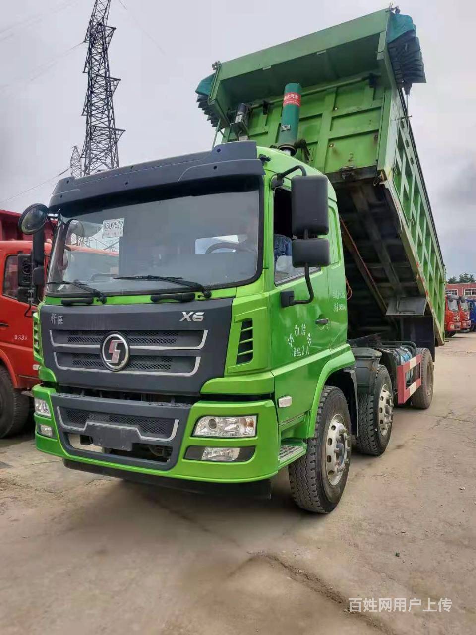 仙桃20年陕汽轩德x6前四后四自卸 原车环保蓬