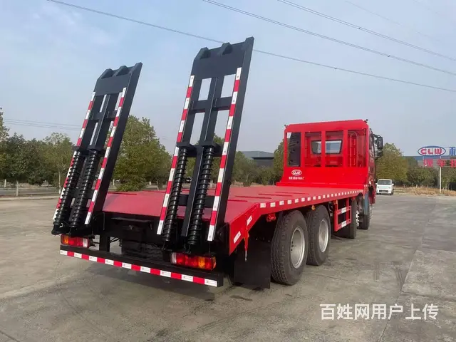 新款解放J6P平板车457后桥拖35吨大挖机运输车 - 图片 10