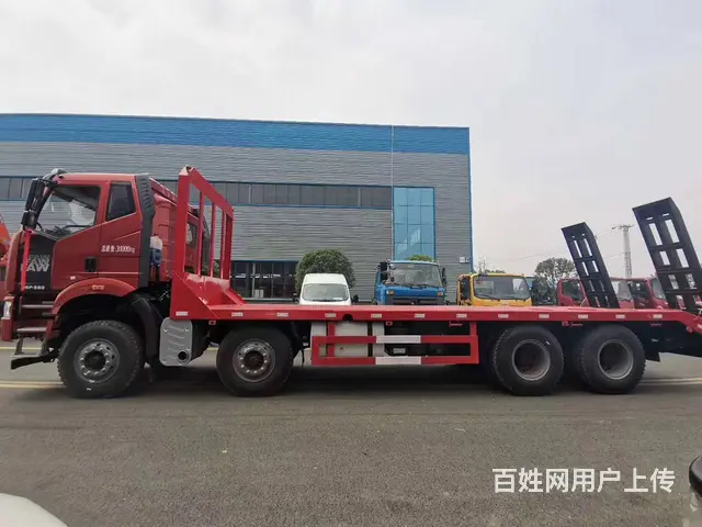 解放前四后八平板车 拉大型挖机压路机工程机械运输车 - 图片 2