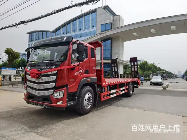 徐州新款福田欧曼平板车 玉柴200马力拉150挖机拖车 - 图片 11