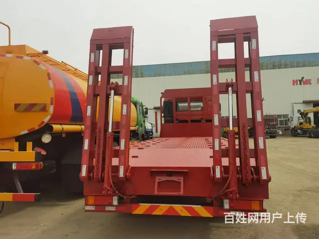 东风天龙平板运输车 可拖360大挖机 - 图片 4
