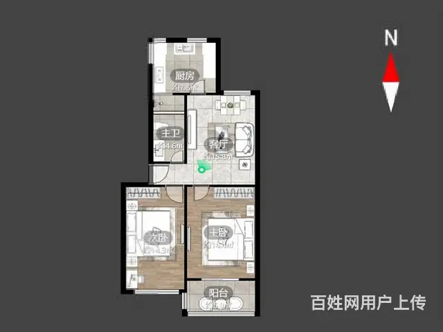 捡漏房源 新北三井新北实验 万达旁的汇丰一村3楼有钥匙可带看 - 图片 8