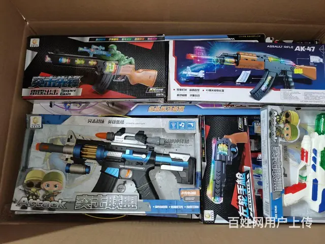 玩具店不干了，赔钱处理三箱玩具，一箱称斤混装电动枪 - 图片 1