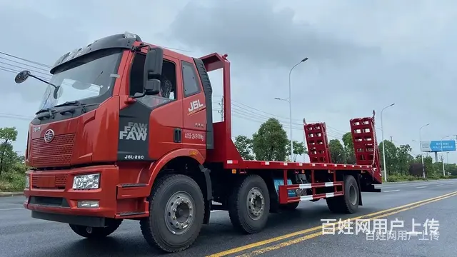 新乡解放前四后四平板车150挖机神白平板车落地多少钱 - 图片 8