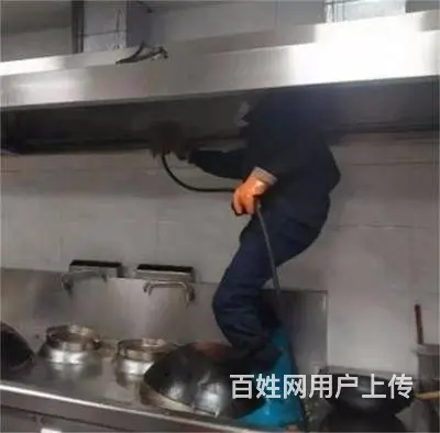 昆山市巴城酒店食堂油烟机清洗 商场广场油烟管道清洗 - 图片 1