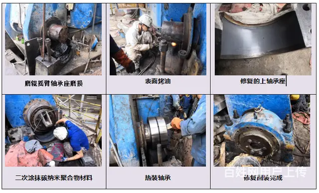当出现磨辊摇臂轴承座磨损用此办法解决 - 图片