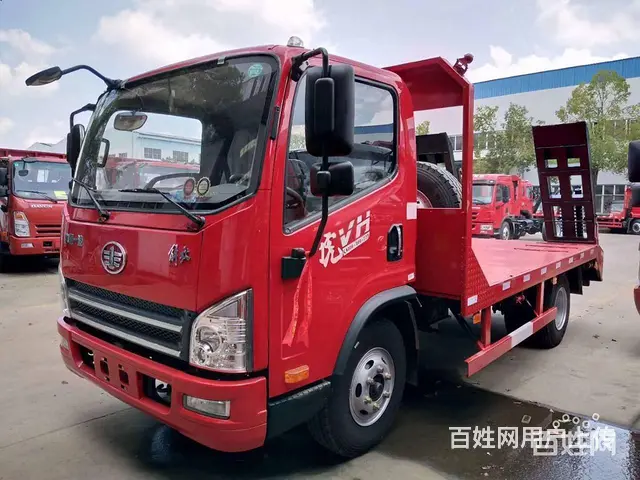 解放蓝牌平板拖车　可拖6-10吨挖机叉车　厂家直销 - 图片 1