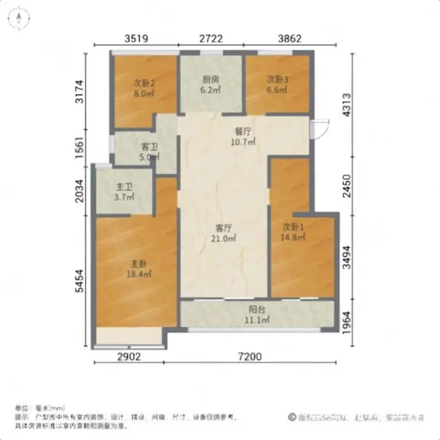 乐彩城户型88.00万元南北！！！ - 图片 12