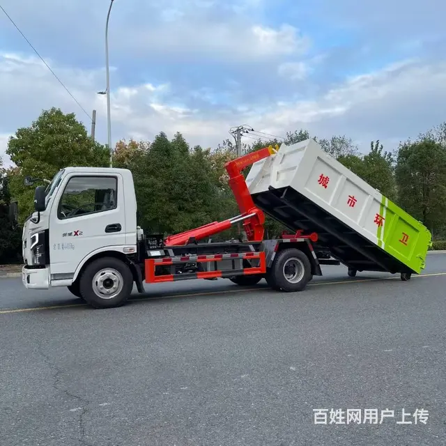 二手奥驰蓝牌地库勾臂车低价出售 - 图片 5