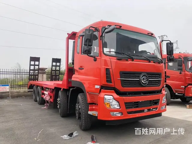 解放前四后八挖机平板车35吨挖掘机四桥平板拖车 - 图片 2