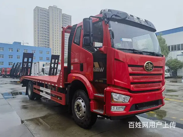 解放J6拉150挖掘机平板车价格 钻机收割机运输车 - 图片 11