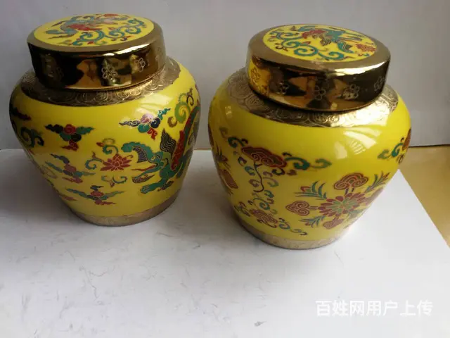 出售大明成化年镀金天字罐一对 - 图片 1