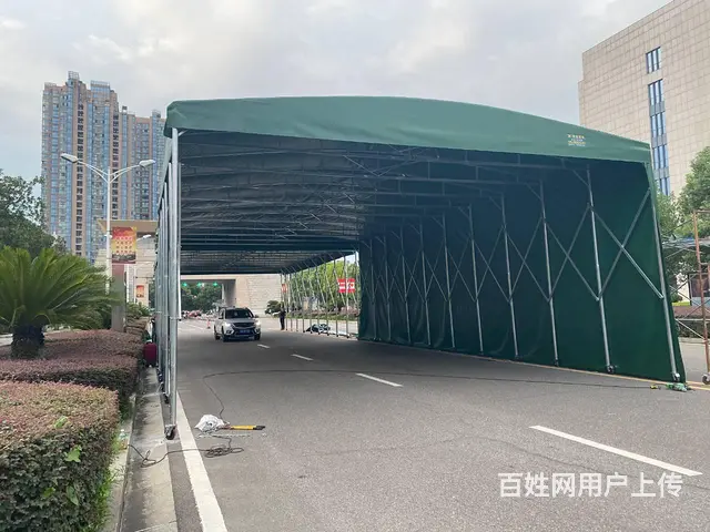 湖南省移动推拉帐篷夜宵烧烤棚停车棚大型工地棚电动棚 - 图片 1