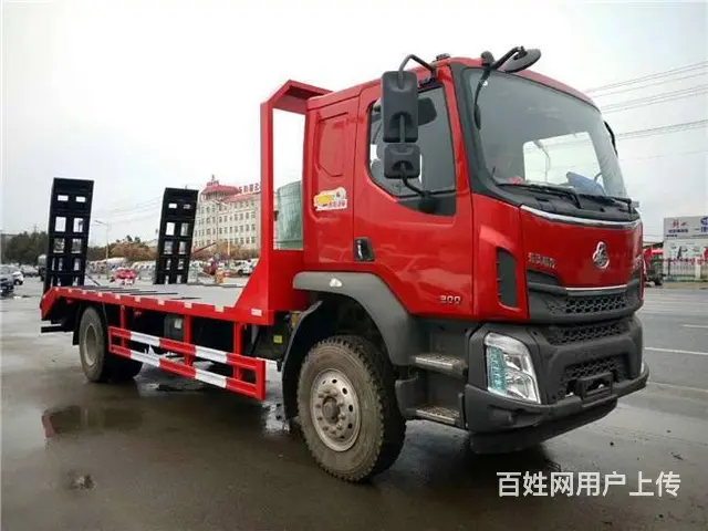 小型挖机平板车 拉8T10T12T蓝牌平板运输车 - 图片 4