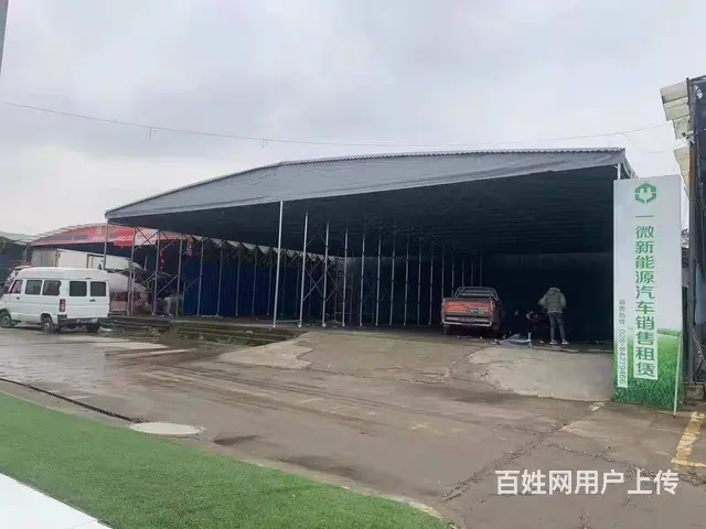 电动推拉棚流动加厚雨棚折叠摆摊大排档遮阳棚 - 图片 3