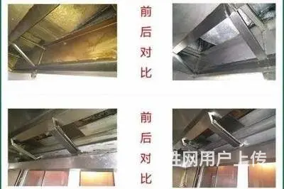 昆山玉山镇酒店饭店食堂油烟罩清洗，风机净化器清洗 - 图片 3
