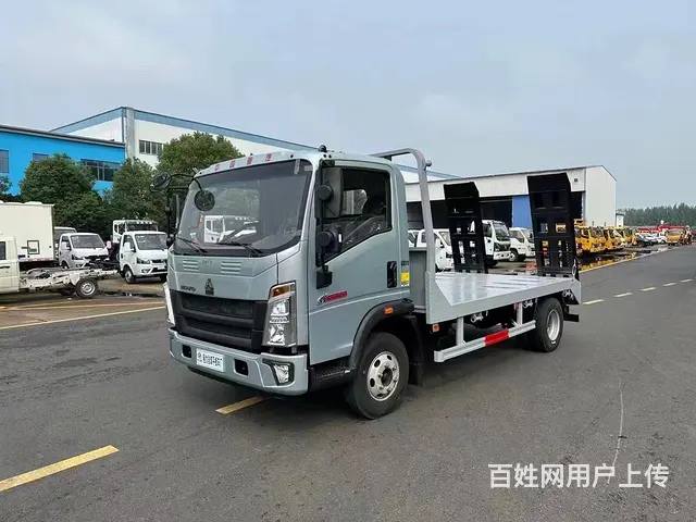 景德镇蓝牌6吨8吨挖机平板拖车 80/90挖机拖板车厂家更便 - 图片 2
