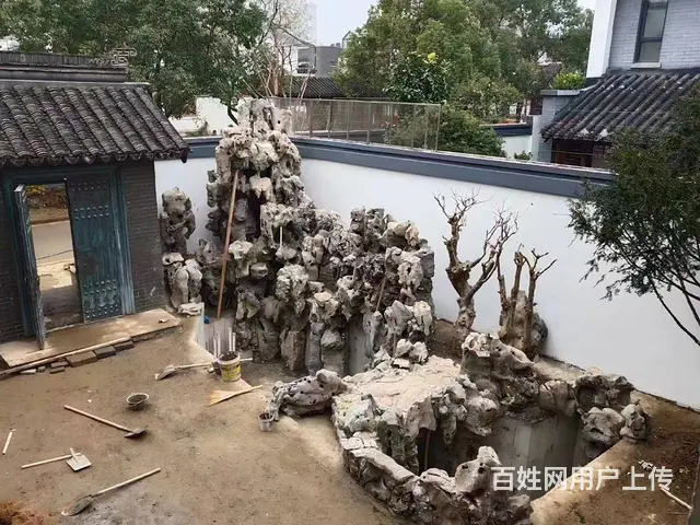 鱼池改造安装净化系统,假山庭院假 - 图片 1
