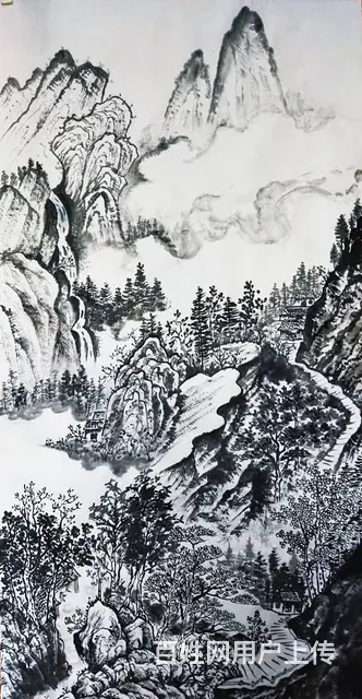 纯手绘中国山水画专售 2022 04 12 - 图片 1