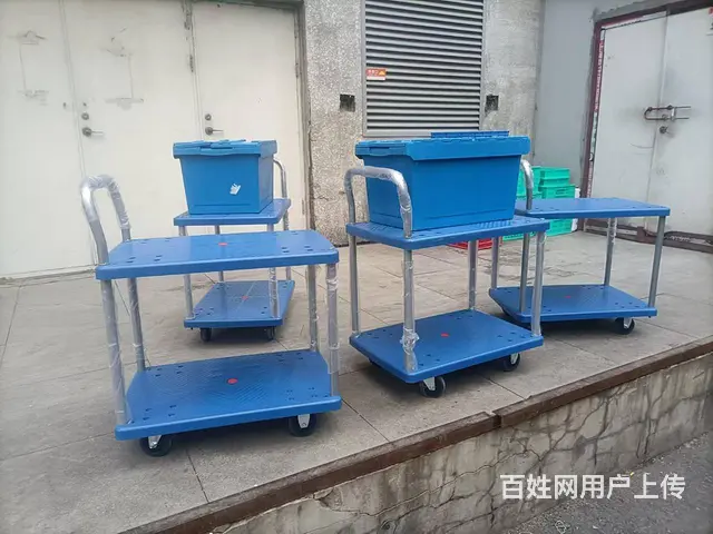 塑料乌龟车塑料手推车折叠平板车铁板车塑料箱搬运车 - 图片 7