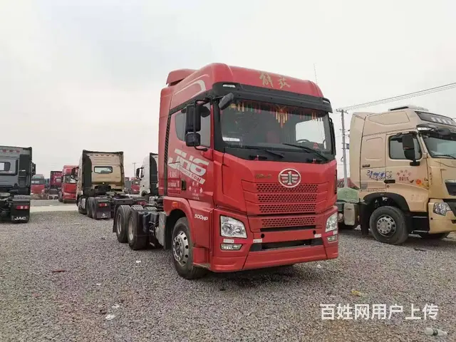 国五二手解放牵引车低价出售 潍柴500马力双驱轻体 - 图片 1