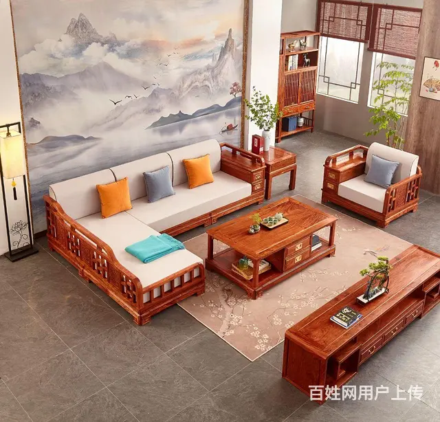 实木大板桌（原木整板无贴皮）实木家具，茶盘，根雕 - 图片 6