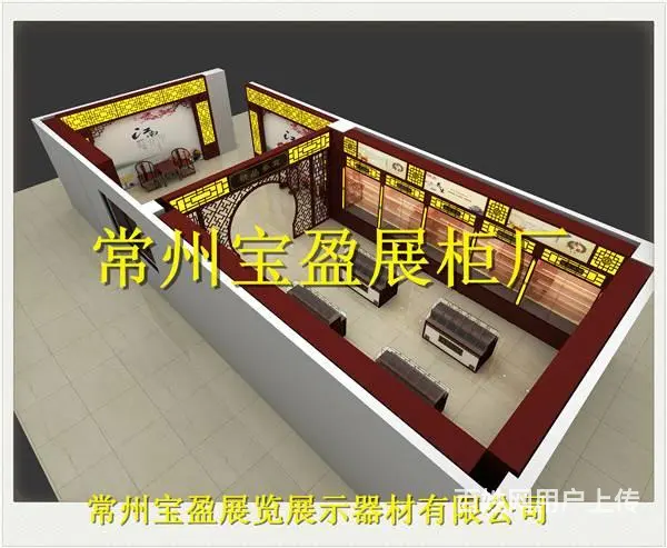 常州定制参茸柜台，参茸展示柜制作厂家，木质展柜定做 - 图片 7