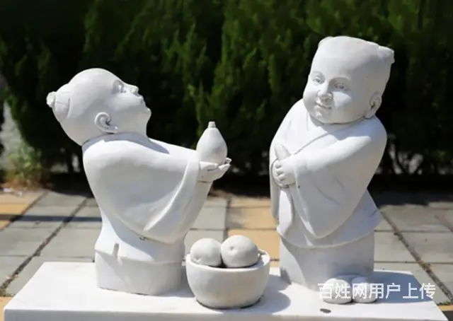 孔融让梨故事雕塑#传统美德 - 图片 1