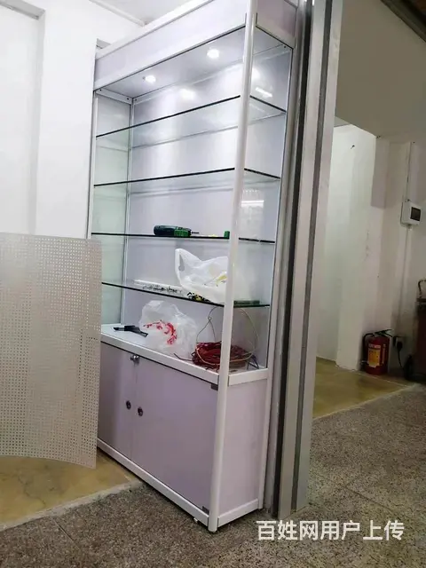 定制钛合金玻璃柜展示柜烟酒柜货柜 - 图片 2