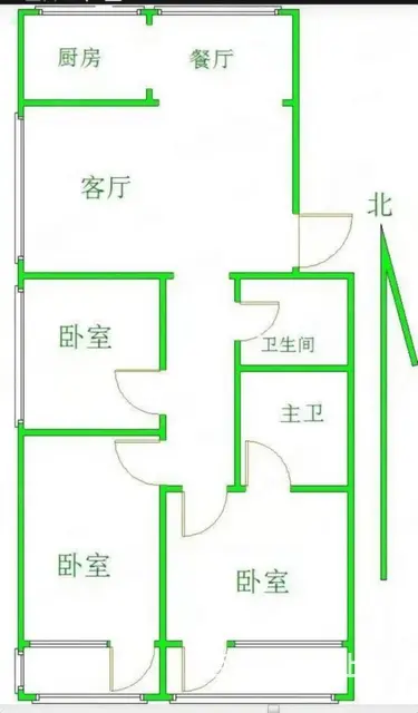 市三院附近 金宫花园 南北通透精装三居 老证可贷款 - 图片 12