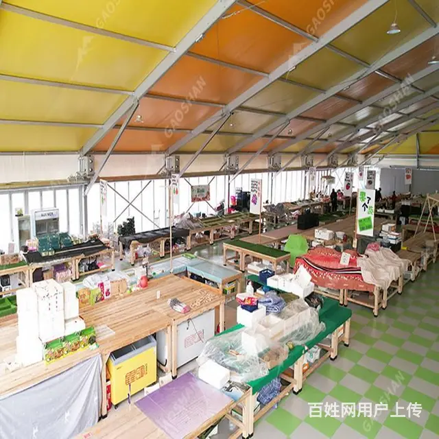 农贸市场大棚户外展会帐篷临时性车展篷房 - 图片 4