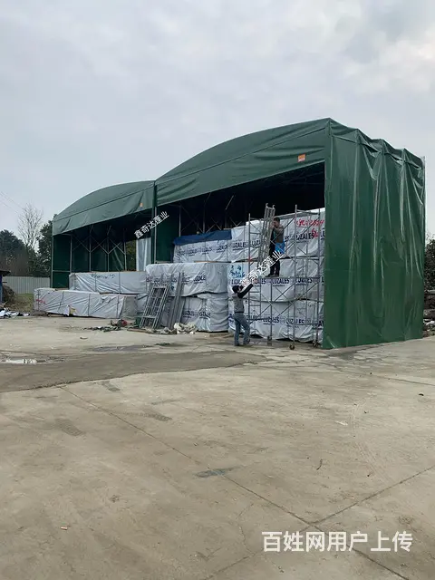 成都商家供应移动推拉雨棚 折叠遮雨帐篷 电动伸缩棚 - 图片 3