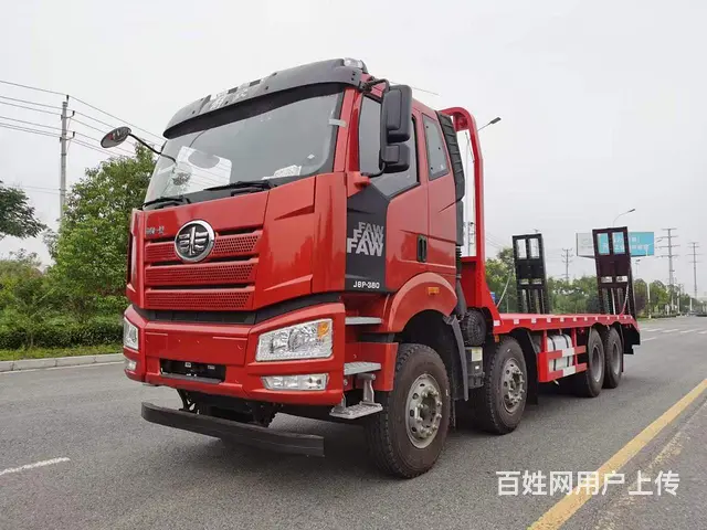 新款国六解放J6平板车  挖机平板拖车  使用时间长 - 图片 2