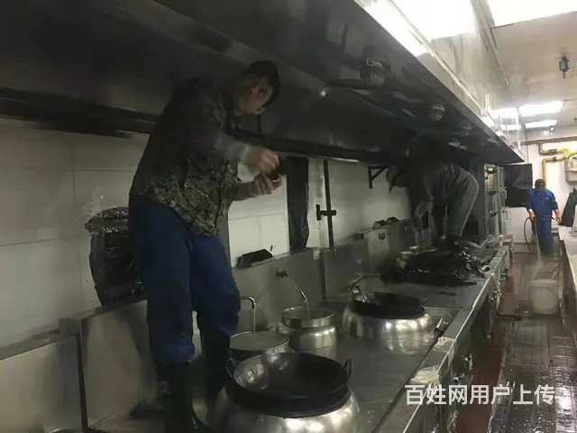 昆山张浦镇酒店单位食堂油烟机清洗公司 管道清洗维修 - 图片 2