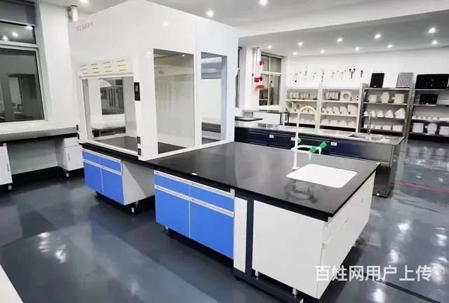 实验室工作台钢木实验台中央台化验室操作台实验桌全钢 - 图片 4