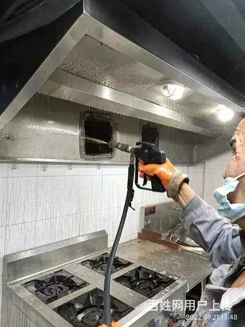 昆山陆家工厂食堂油烟机净化器清洗风机清洗 - 图片 6