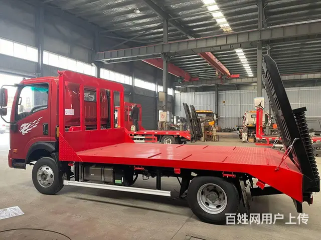 4.2米蓝牌挖掘机拖板车 平板拖车 各品牌齐全 - 图片 3