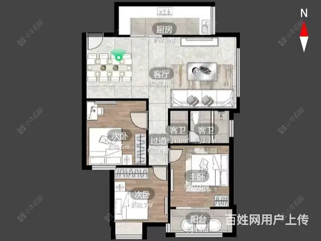 潞城精装三房，有学位，拎包即住，景观房 - 图片 11