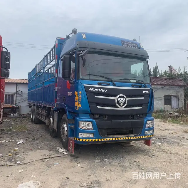 出售二手欧曼高栏载货车前四后八9.6米国五400 - 图片 3