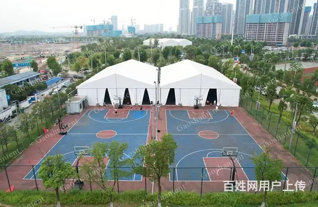 装配式体育场馆，户外篮球场篷房，遮阳防雨快速搭建 - 图片 1