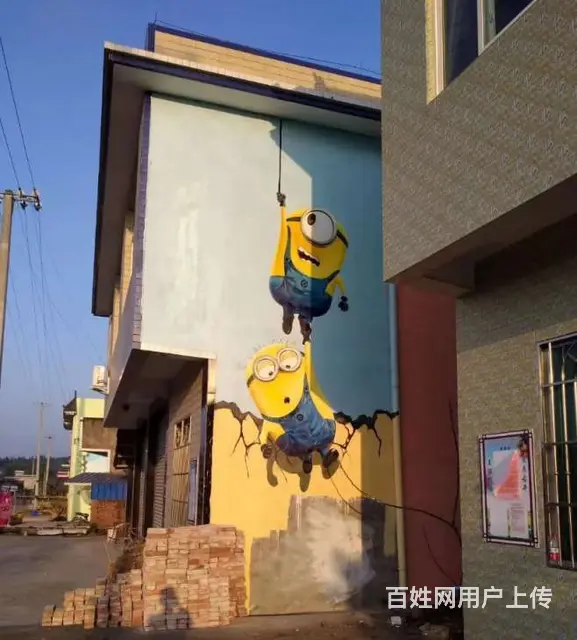 河南鲁山县刷墙广告 新农村文化墙 幼儿园彩绘墙好夺 - 图片 2